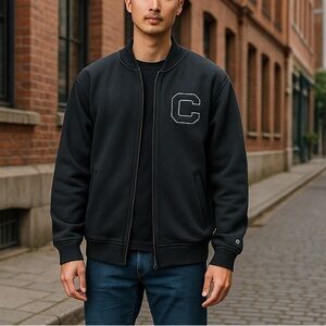 Champion | Heritage Black Full Zip Jacket Small Unisex Fleece